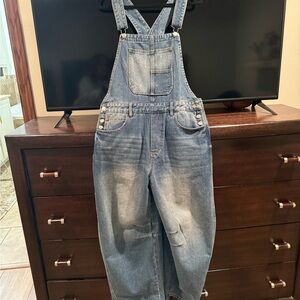 Blue Barrel Denim Overalls